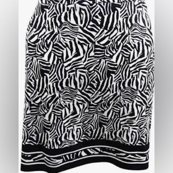 🛍️Michael Michael Kors 🎀Women’s Zebra Border Print Size Medium Skirt 💥 - Picture 3 of 9